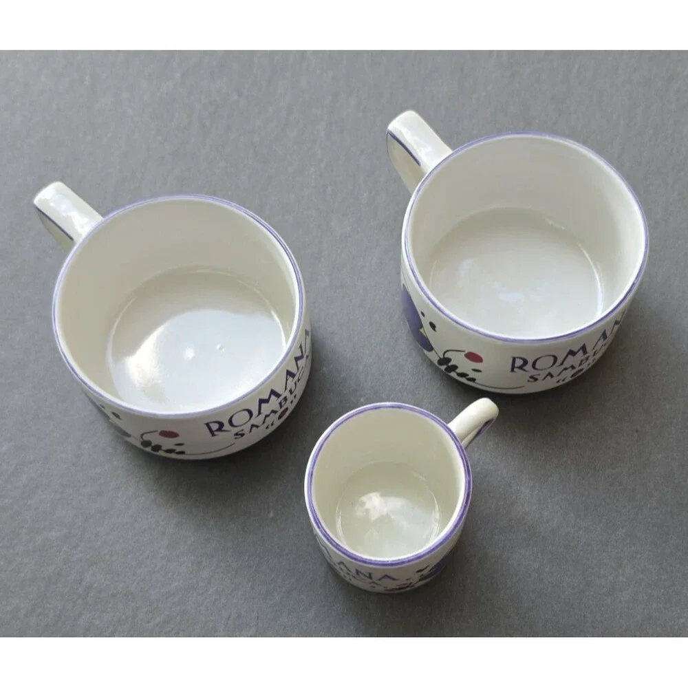 Set of 3 Romana Sambuca Coffee Espresso Cup Italy Cups